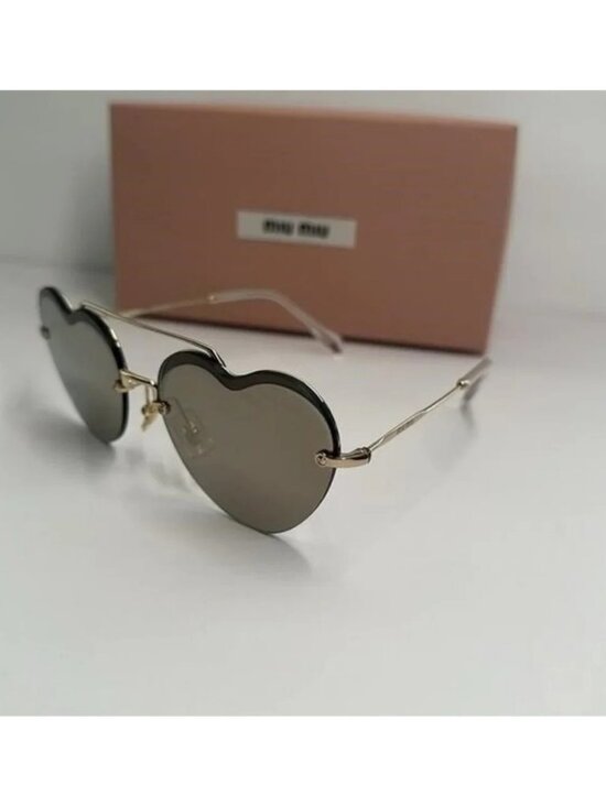 New - Miu Miu™ Core Collection MU 62US ZVN1C0 58 - Pale Gold